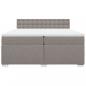 Preview: Boxspringbett mit Matratze Taupe 200x200 cm Stoff