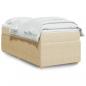 Preview: ARDEBO.de - Boxspringbett mit Matratze Creme 90x190 cm Stoff