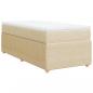 Preview: Boxspringbett mit Matratze Creme 90x190 cm Stoff