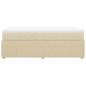 Preview: Boxspringbett mit Matratze Creme 90x190 cm Stoff