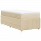 Preview: Boxspringbett mit Matratze Creme 90x190 cm Stoff