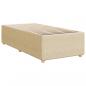 Preview: Boxspringbett mit Matratze Creme 90x190 cm Stoff