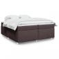 Preview: ARDEBO.de - Boxspringbett mit Matratze Dunkelbraun 200x200 cm Stoff