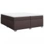 Preview: Boxspringbett mit Matratze Dunkelbraun 200x200 cm Stoff