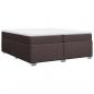 Preview: Boxspringbett mit Matratze Dunkelbraun 200x200 cm Stoff