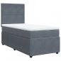 Preview: Boxspringbett mit Matratze Dunkelgrau 90x190 cm Samt