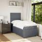 Preview: Boxspringbett mit Matratze Dunkelgrau 90x190 cm Samt