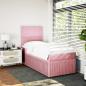 Preview: Boxspringbett mit Matratze Rosa 100x200 cm Samt