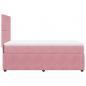 Preview: Boxspringbett mit Matratze Rosa 100x200 cm Samt