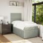 Preview: Boxspringbett mit Matratze Hellgrau 100x200 cm Samt