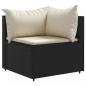 Preview: 5-tlg. Garten-Lounge-Set mit Kissen Schwarz Poly Rattan