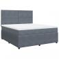 Preview: Boxspringbett mit Matratze Dunkelgrau 180x200 cm Samt