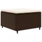 Preview: 6-tlg. Garten-Lounge-Set mit Kissen Braun Poly Rattan