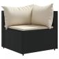 Preview: 6-tlg. Garten-Lounge-Set mit Kissen Schwarz Poly Rattan