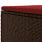 Preview: 6-tlg. Garten-Lounge-Set mit Kissen Braun Poly Rattan