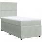 Preview: Boxspringbett mit Matratze Hellgrau 80x200 cm Samt