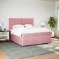 Preview: Boxspringbett mit Matratze Rosa 200x200 cm Samt