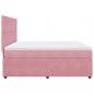 Preview: Boxspringbett mit Matratze Rosa 200x200 cm Samt