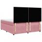 Preview: Boxspringbett mit Matratze Rosa 200x200 cm Samt