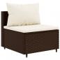 Preview: 11-tlg. Garten-Lounge-Set mit Kissen Braun Poly Rattan