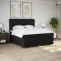 Preview: Boxspringbett mit Matratze Schwarz 200x200 cm Stoff