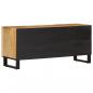 Preview: TV-Schrank 105x34x46 cm Raues Massives Mangoholz