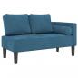 Preview: Chaiselongue mit Kissen Blau Samt