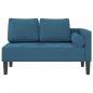 Preview: Chaiselongue mit Kissen Blau Samt