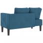 Preview: Chaiselongue mit Kissen Blau Samt