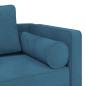 Preview: Chaiselongue mit Kissen Blau Samt