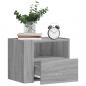 Preview: ARDEBO.de - Wand-Nachttische 2 Stk. Grau Sonoma 45x30x35 cm