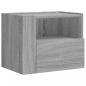 Preview: Wand-Nachttische 2 Stk. Grau Sonoma 45x30x35 cm