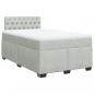 Preview: Boxspringbett mit Matratze Hellgrau 120x190 cm Samt