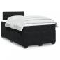 Preview: ARDEBO.de - Boxspringbett mit Matratze Schwarz 120x190 cm Samt