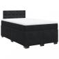 Preview: Boxspringbett mit Matratze Schwarz 120x190 cm Samt