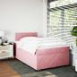 Preview: Boxspringbett mit Matratze Rosa 120x200 cm Samt