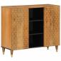 Preview: ARDEBO.de - Beistellschrank 90x33x75 cm Massivholz Mango