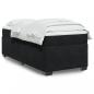 Preview: ARDEBO.de - Boxspringbett mit Matratze Schwarz 100x200 cm Samt