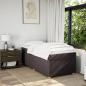 Preview: Boxspringbett mit Matratze Dunkelbraun 100x200 cm Stoff