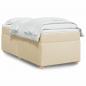 Preview: ARDEBO.de - Boxspringbett mit Matratze Creme 100x200 cm Stoff