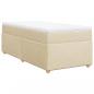 Preview: Boxspringbett mit Matratze Creme 100x200 cm Stoff