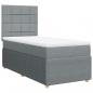 Preview: Boxspringbett mit Matratze Hellgrau 90x190 cm Stoff