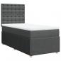 Preview: Boxspringbett mit Matratze Dunkelgrau 90x190 cm Stoff