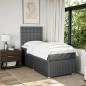 Preview: Boxspringbett mit Matratze Dunkelgrau 90x190 cm Stoff