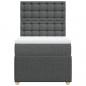 Preview: Boxspringbett mit Matratze Dunkelgrau 90x190 cm Stoff