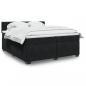 Preview: ARDEBO.de - Boxspringbett mit Matratze Schwarz 200x200 cm Samt