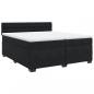 Preview: Boxspringbett mit Matratze Schwarz 200x200 cm Samt