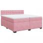 Preview: Boxspringbett mit Matratze Rosa 200x200 cm Samt