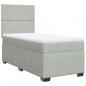 Preview: Boxspringbett mit Matratze Hellgrau 80x200 cm Samt