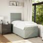 Preview: Boxspringbett mit Matratze Hellgrau 80x200 cm Samt